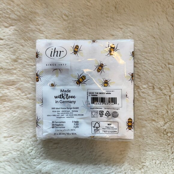 Save The Bees 20ct Cocktail Napkins - Picture 11 of 11